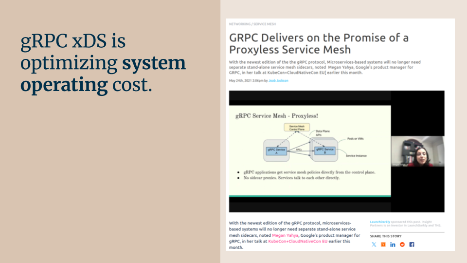 gRPC xDS is optimizing system operating cost.